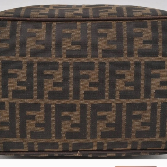 FENDI Vintage Zucca Hand Bag Canvas Leather Brown USED - LIVE SHOW Listing! - Picture 10 of 16